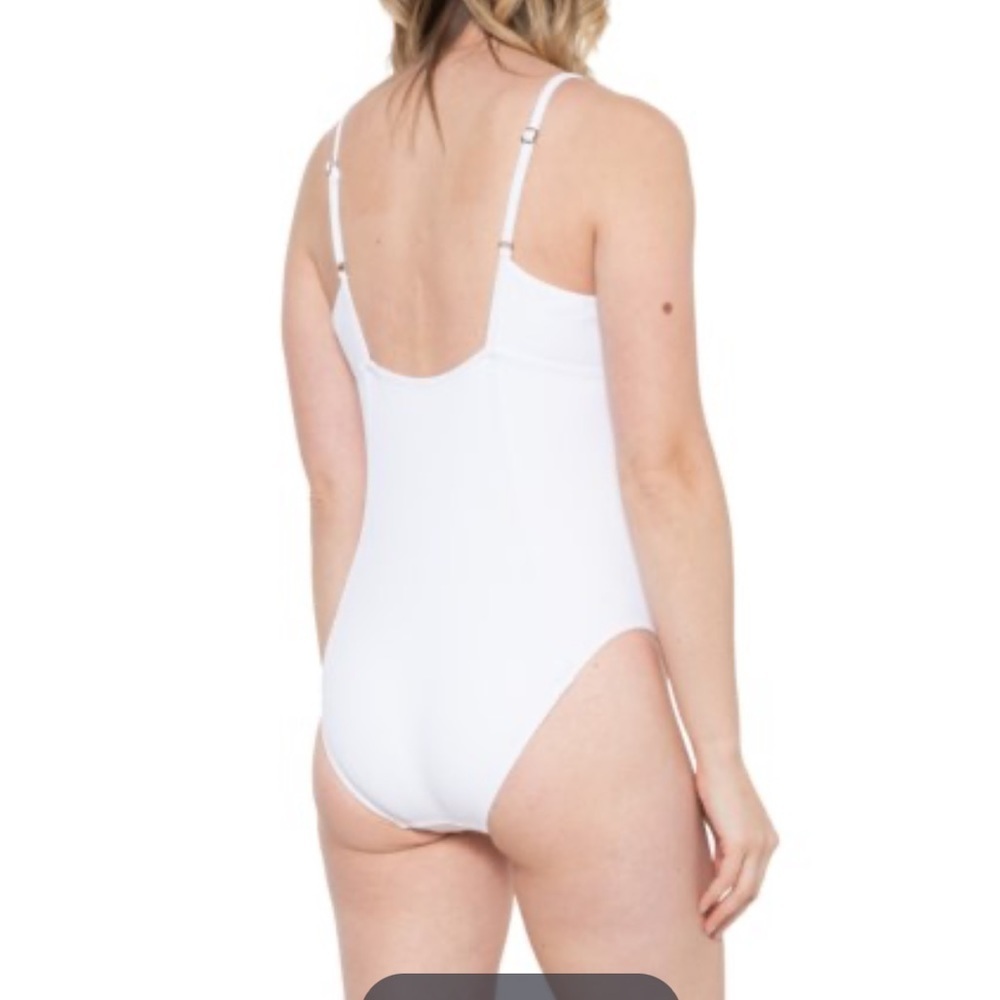 NWT ANDIE The Havana One-Piece Swimsuit - Built-In Bra white ribbed XL - Picture 6 of 6
